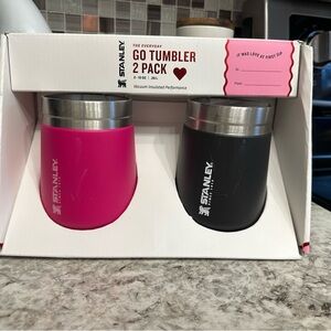 Stanley 10oz Everyday Go Tumblers 2 Pack ~ Cosmo Pink & Black